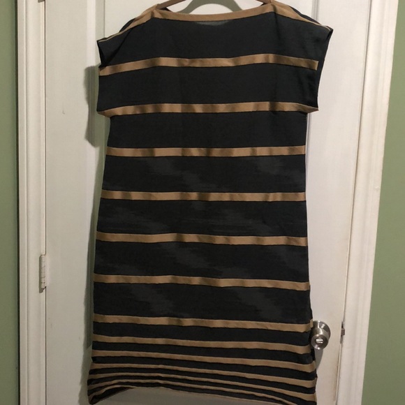 HearT Haat by Issey Miyake gray and gold dress size 2 - Picture 5 of 5